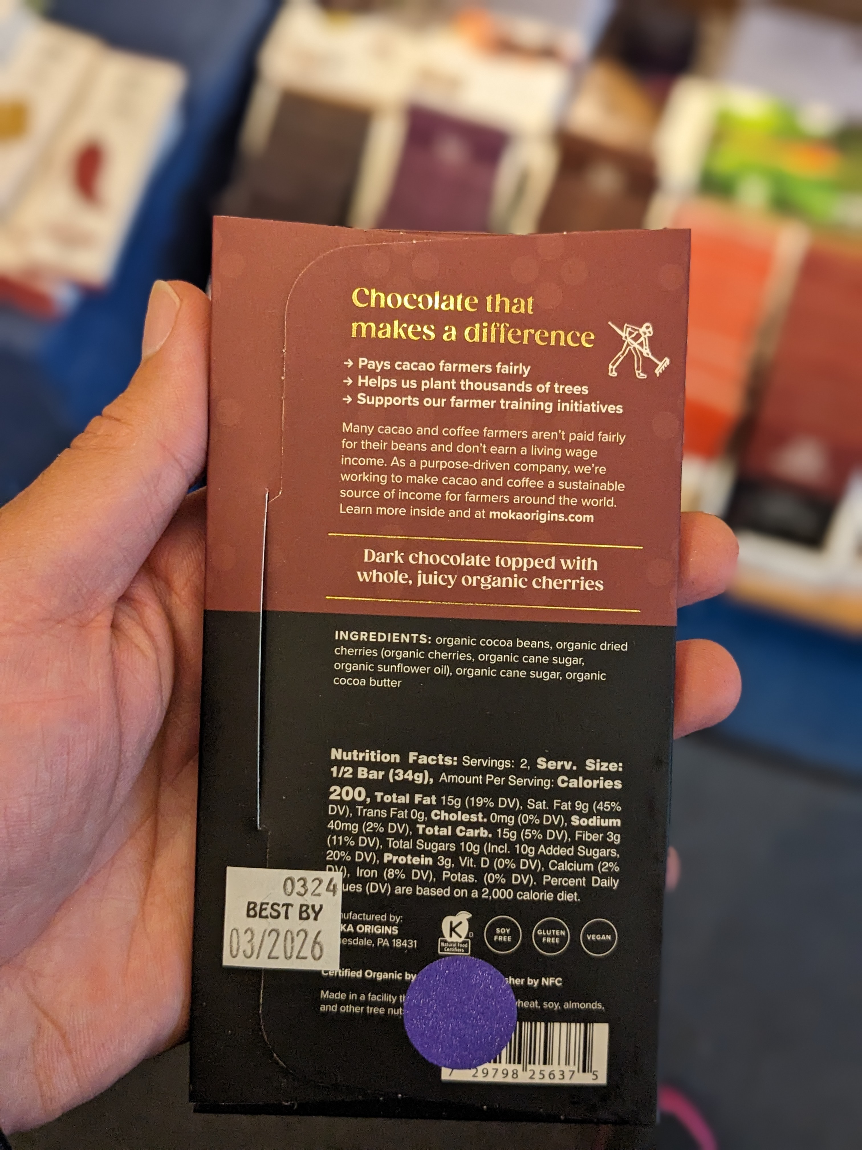 Cherry Dark Chocolate 72% Tanzania