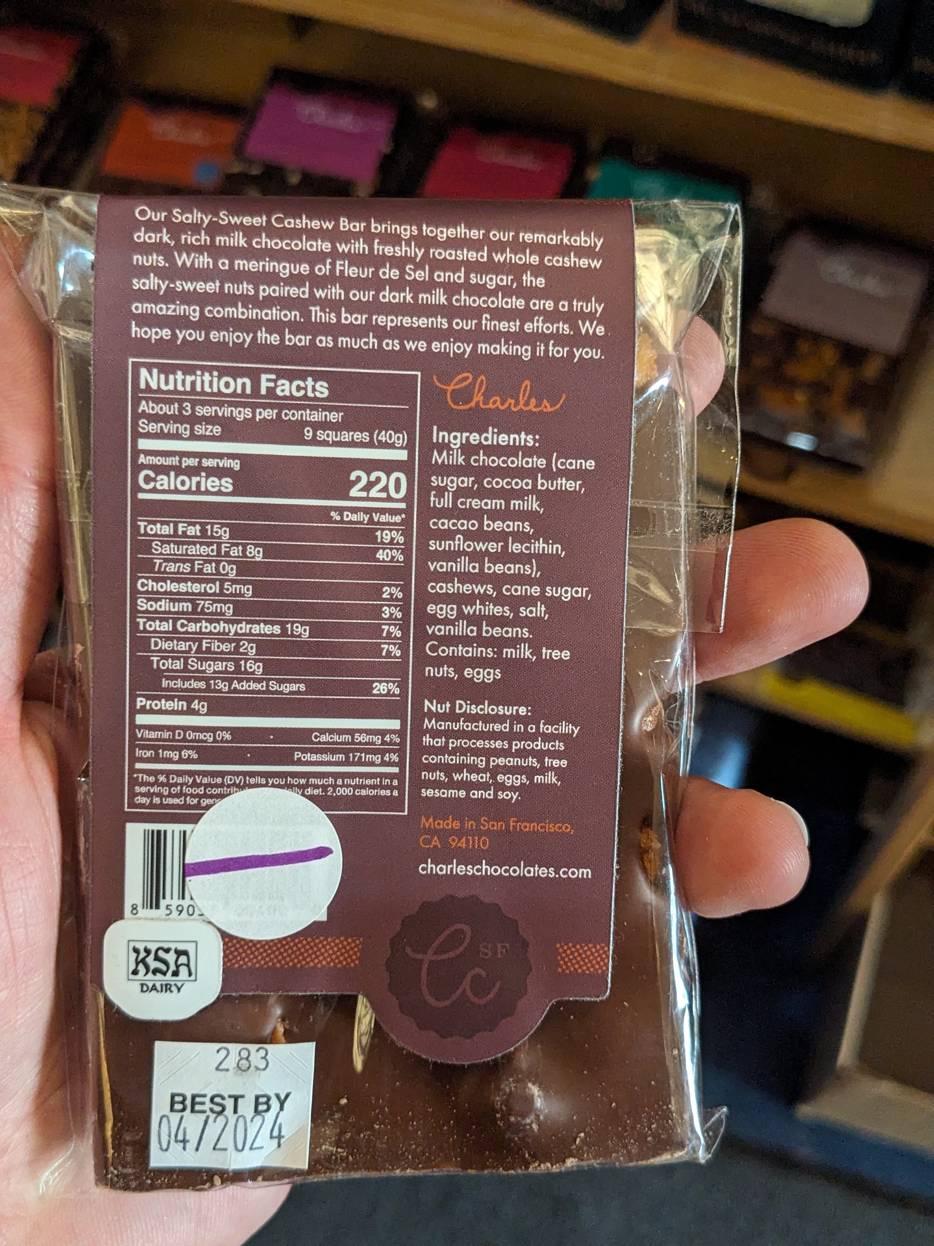 Salty-Sweet Cashew Bar