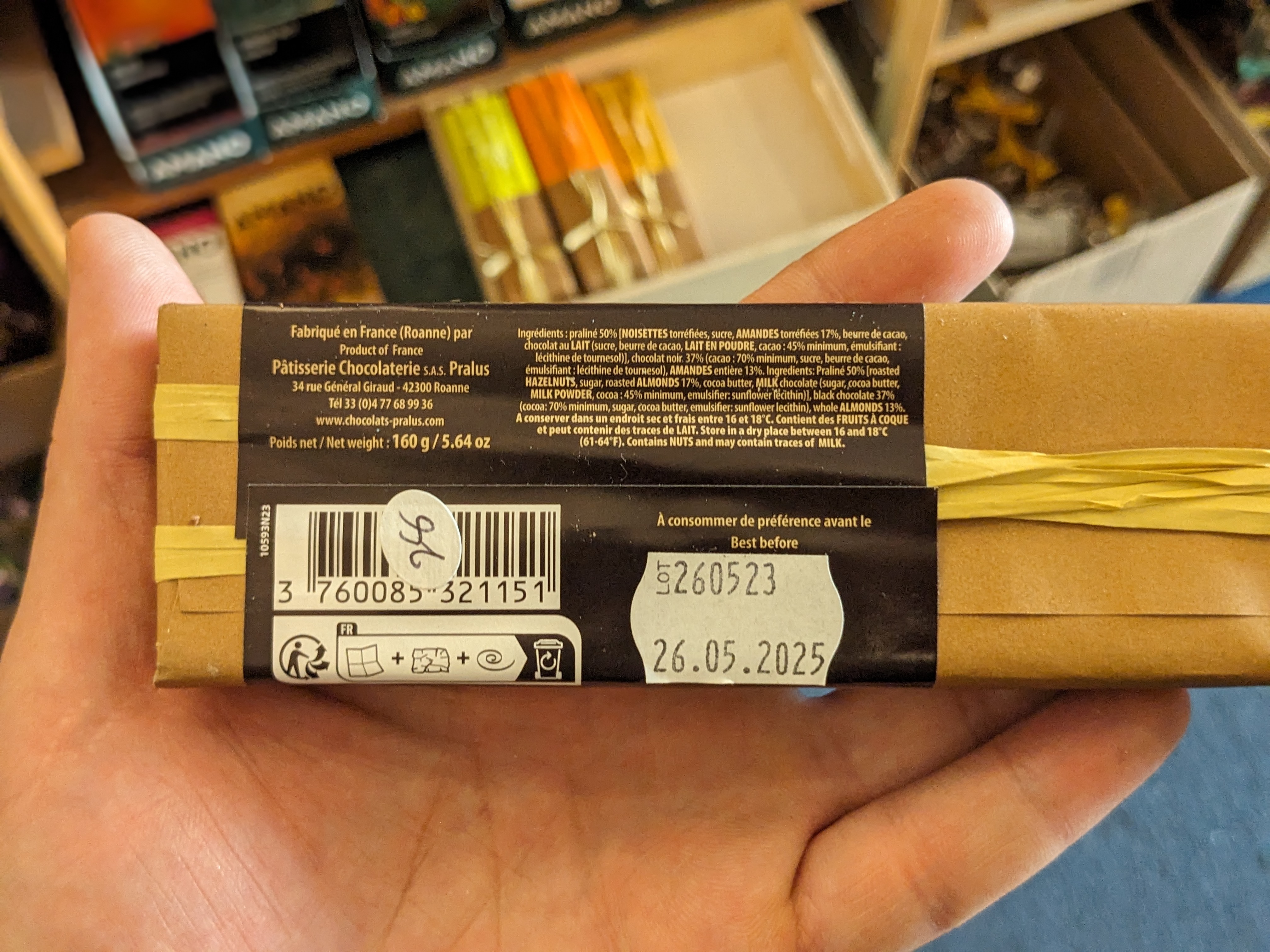 Barre Infernale Noire Praline et Amandes