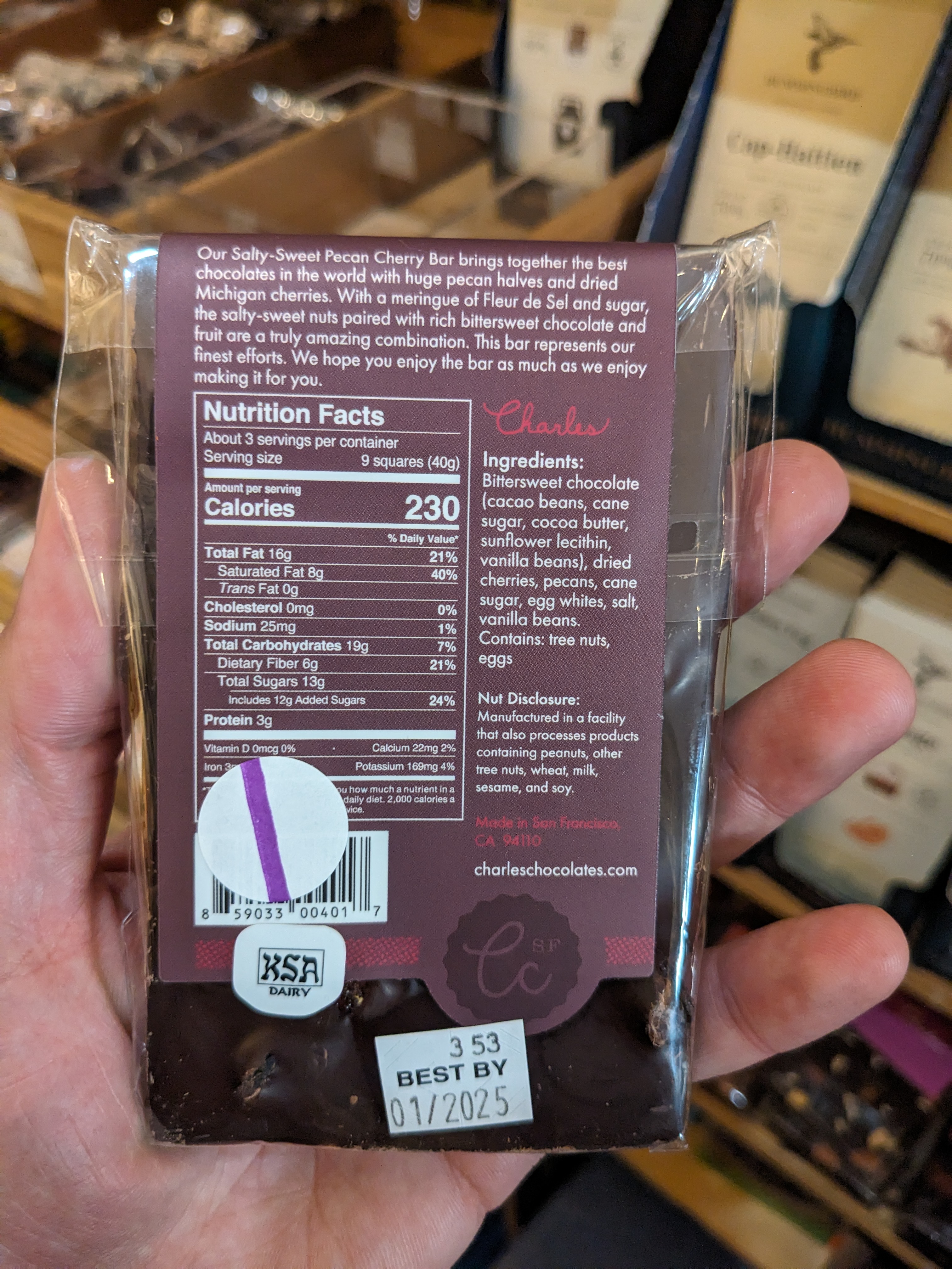 Salt-Sweet Pecan Cherry Bar