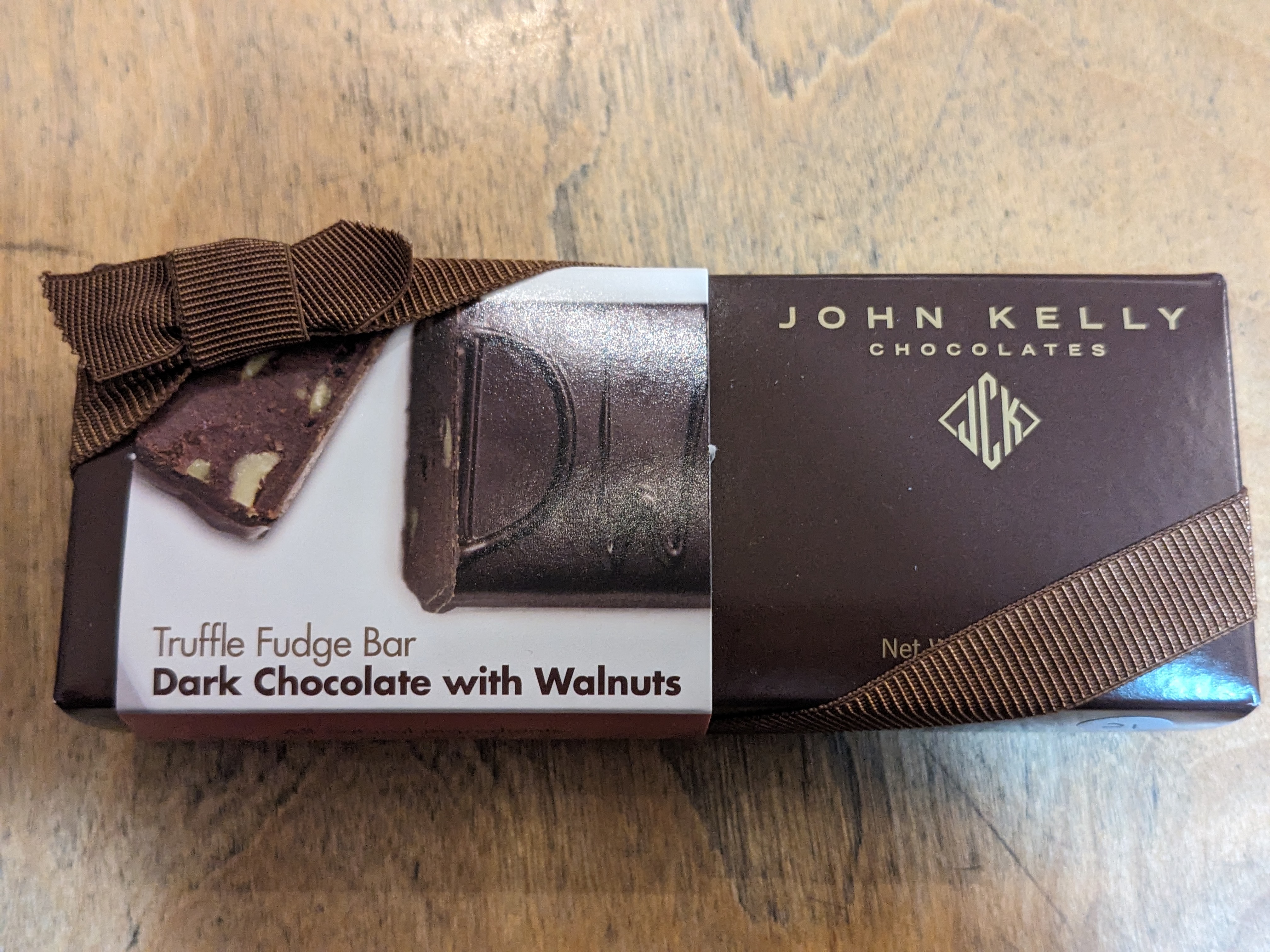 Truffle Fudge Bar: Dark Chocolate with Walnuts